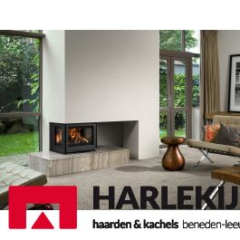 Barbas 265 Three sided houtkachel Harlekijn &